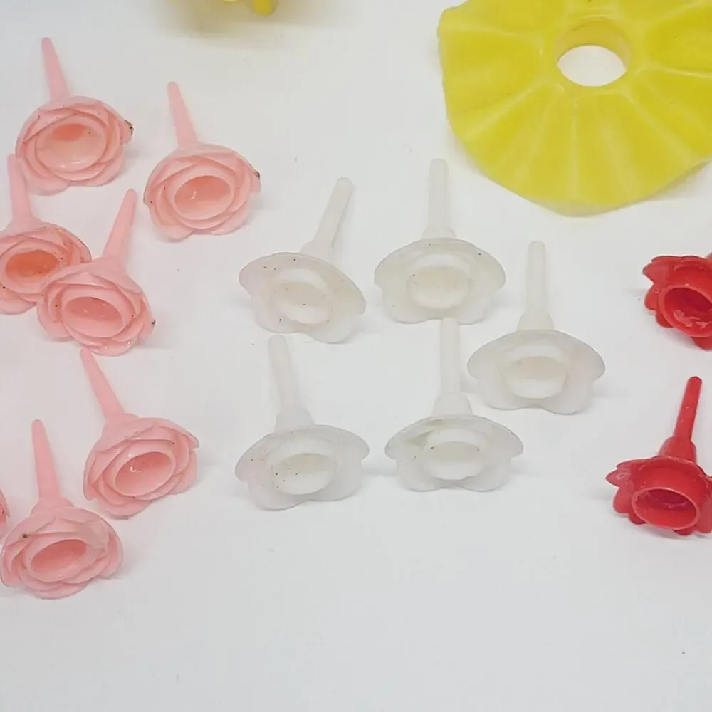 Vintage Circus Theme Cake Toppers Cupcake Picks Clowns Flower Candle Holder Lot